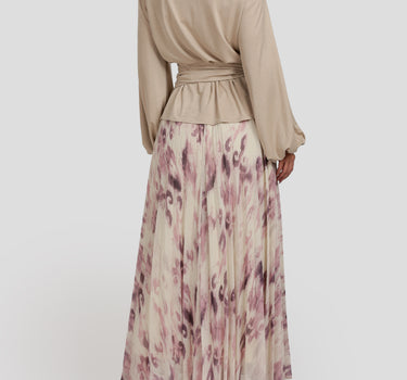 Petal Flow Plissé Skirt