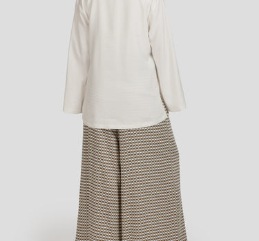 Geometric Wide-Leg Pants