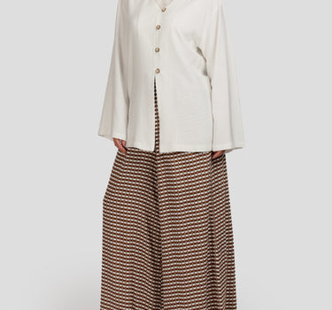 Geometric Wide-Leg Pants