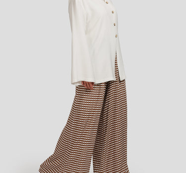 Geometric Wide-Leg Pants