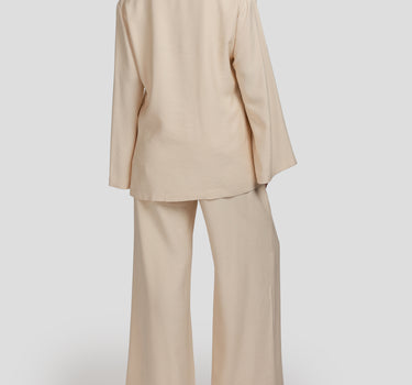 Buttoned V-Neck Blouse
