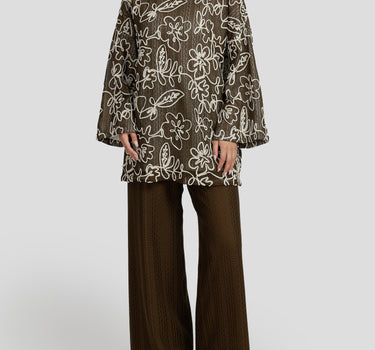 Embroidered Abstract Floral Blouse