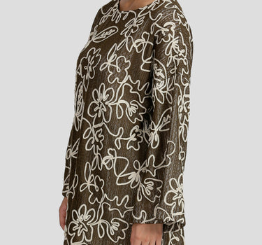 Embroidered Abstract Floral Blouse