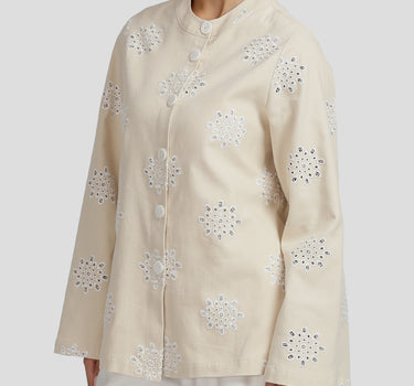 Embroidered Gabardine Jacket