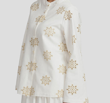 Embroidered Gabardine Jacket
