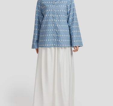 Geometric Embroidered Gabardine Jacket