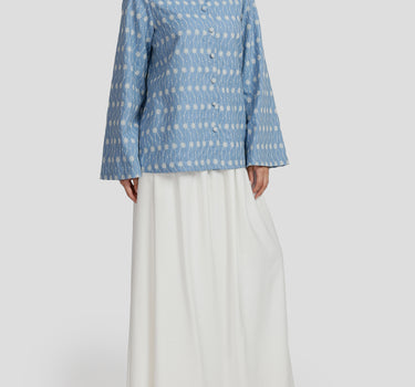 Geometric Embroidered Gabardine Jacket