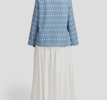 Geometric Embroidered Gabardine Jacket