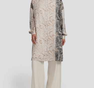 Dual Tone Paisley Blouse