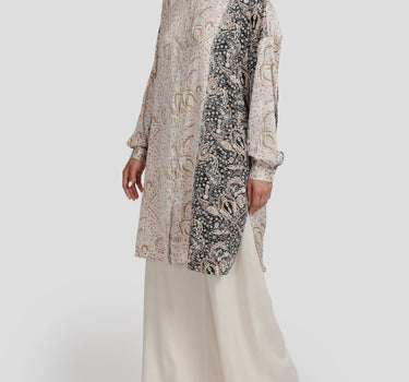 Dual Tone Paisley Blouse