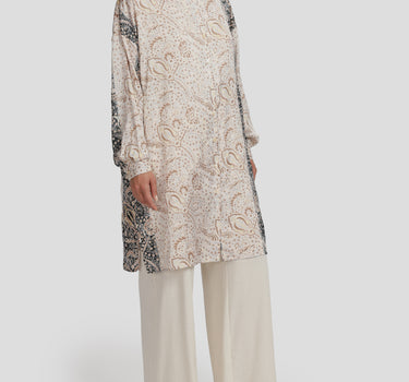 Dual Tone Paisley Blouse