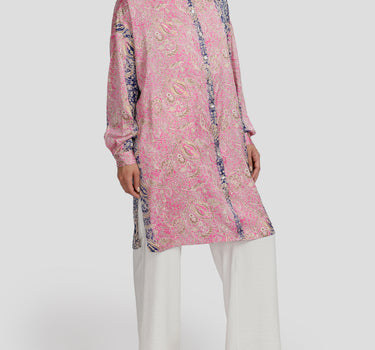 Dual Tone Paisley Blouse