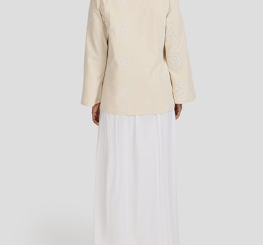 Cutwork Embroidered Wrap Jacket