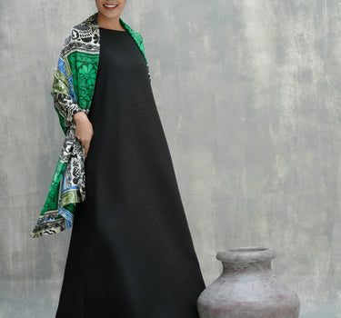 Plain Décolleté Maxi Dress