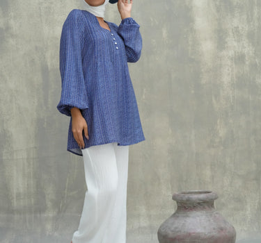 Denim Effect Blouse