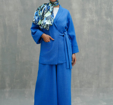 Shawl Collar Crossover Blouse