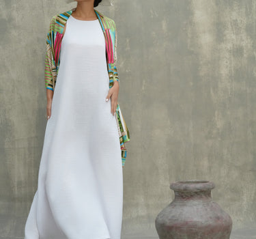 Plain Décolleté Maxi Dress