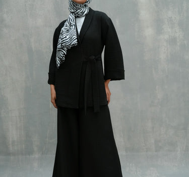 Shawl Collar Crossover Blouse