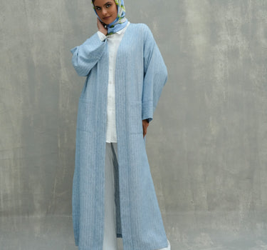 Striped Linen Blend Cardigan