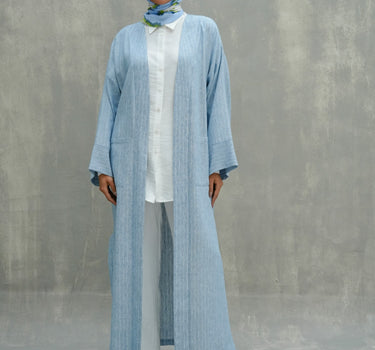 Striped Linen Blend Cardigan