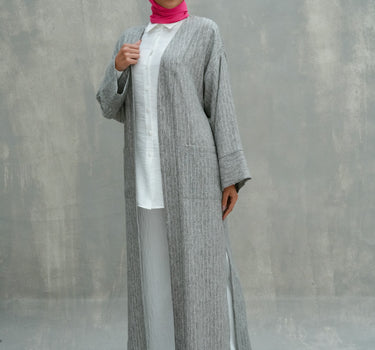 Striped Linen Blend Cardigan