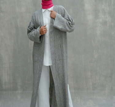 Striped Linen Blend Cardigan