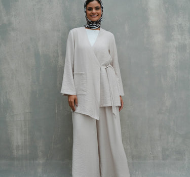 One Sided Pocket Crossover Blouse