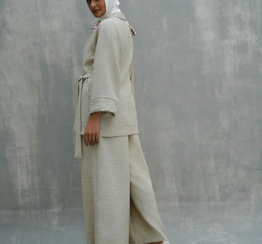 Shawl Collar Crossover Blouse