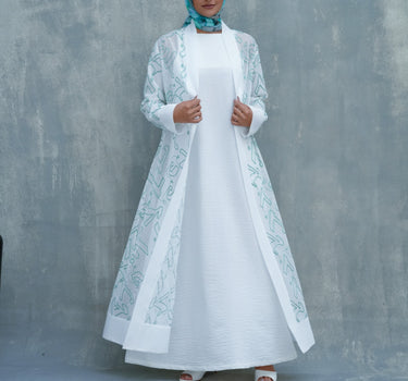 Embroidered Mesh Cardigan