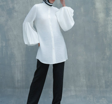 Blouse with Flared Sleeves