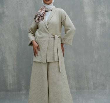 Shawl Collar Crossover Blouse