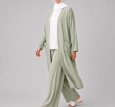 Open Front Long Cardigan