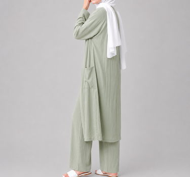 Open Front Long Cardigan